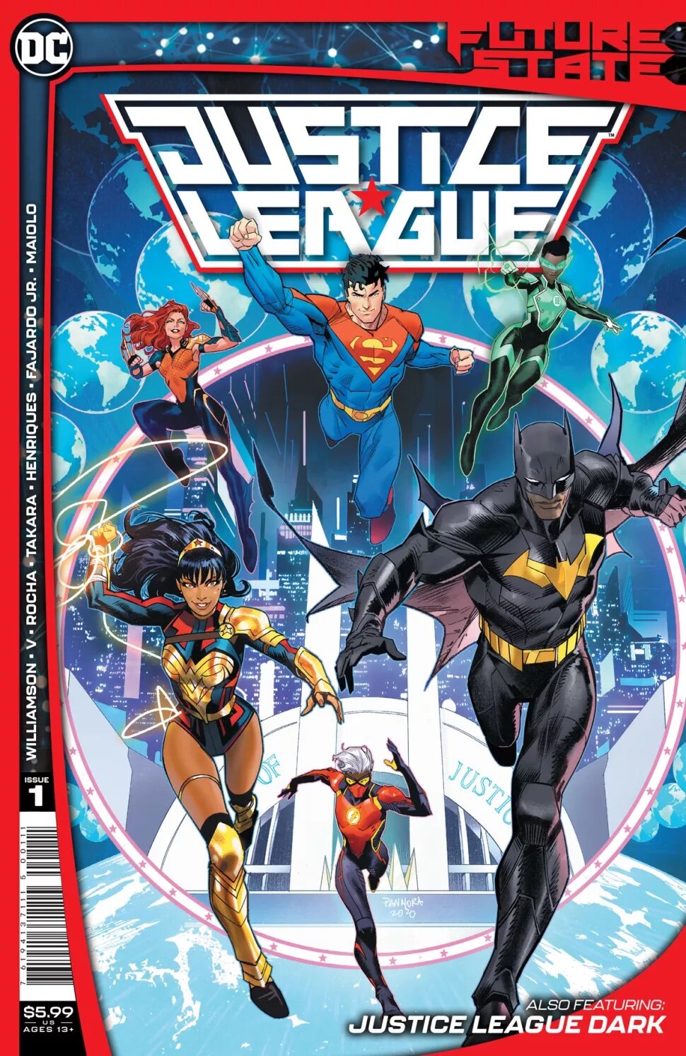 Future State: Justice League Dark #1 Preview 4 SYNOPSIS: "Zatanna and Detective Chimp (now possessed by Etrigan) must round up new and old teammates, including John Constantine, Ragman, and Madame Xanadu. Their mission? To battle the power-mad Crow King, Merlin, before his plans for magical domination destroy the fabric of reality. But where is Dr. Fate? And what led the team to disband in the first place? Discover the truth here!"