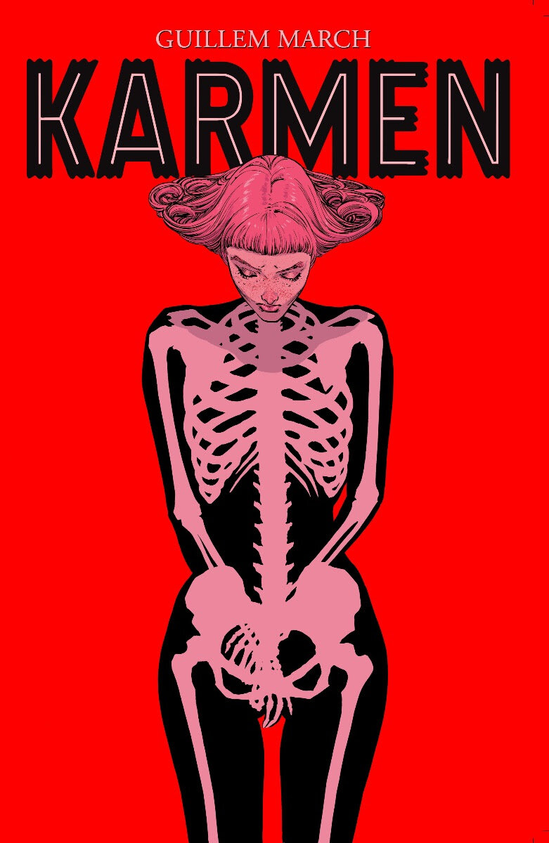 SYNOPSIS:     Karmen  is a provocative story that explores grief, suicide, and redemption told as a visual feast-for-the-eyes and featuring ethereal, fantastic artwork to set the tone.  Punctuated with humor,  Karmen  is the story of Catalina, a recent suicide, who is taken under the wing of the strange and quirky angel, Karmen, on a journey of discovery and reflection.