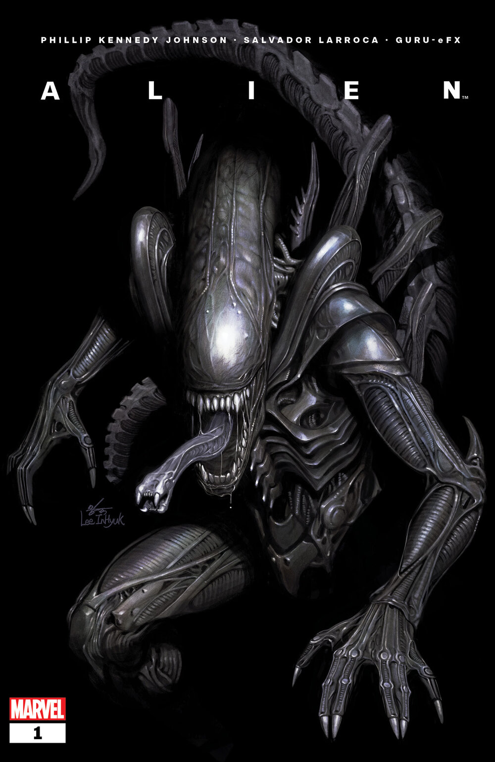 ALIEN #1 (JAN210568)  Written by PHILLIP KENNEDY JOHNSON  Art by SALVADOR LAROCCA  Colors by GURU-eFX  Cover by INHYUK LEE