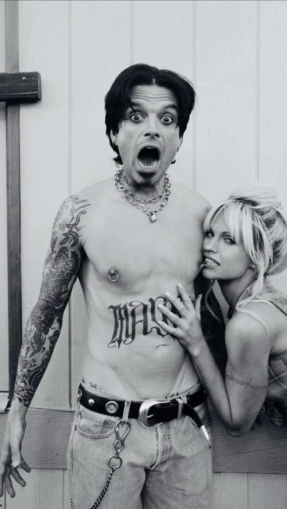 Sebastian Stan and Lily James First Look as Tommy Lee and Pamela