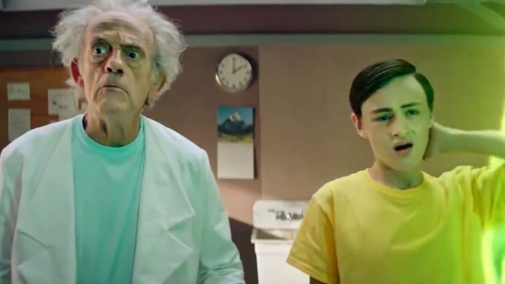 Live-Action RICK AND MORTY Promo Stars Christopher Lloyd and Jaeden Lieberher