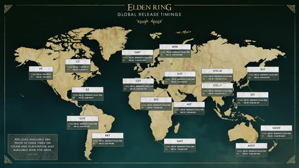 Elden Ring Launch Trailer and Global Launch Times Revealed
