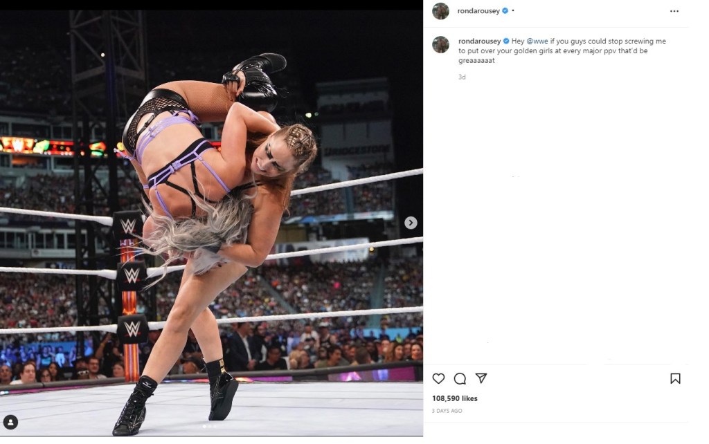 Ronda Rousey Fined and Suspended For Attack on WWE Official At SummerSlam