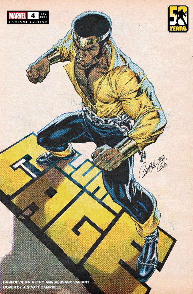 50 Years of Luke Cage is Celebrated with J. Scott Campbell's Anniversary Cover