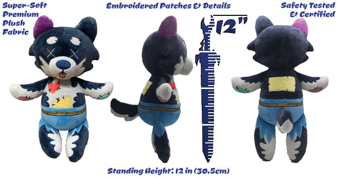 Night Wolf Voodo Plushie