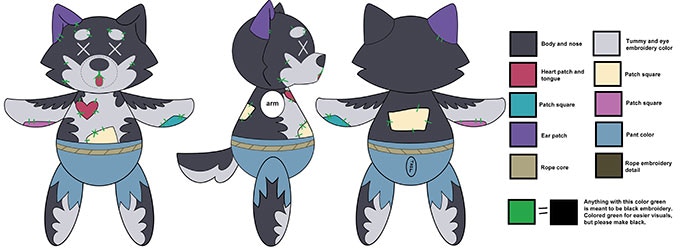 Night Wolf Voodo Plushie