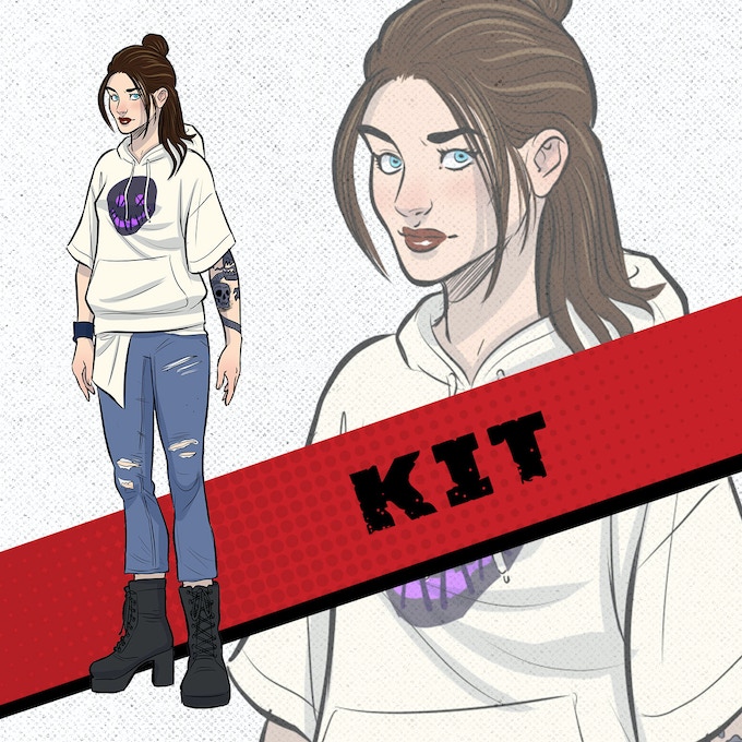 Character art for KIT from TRUE BELIEVERS