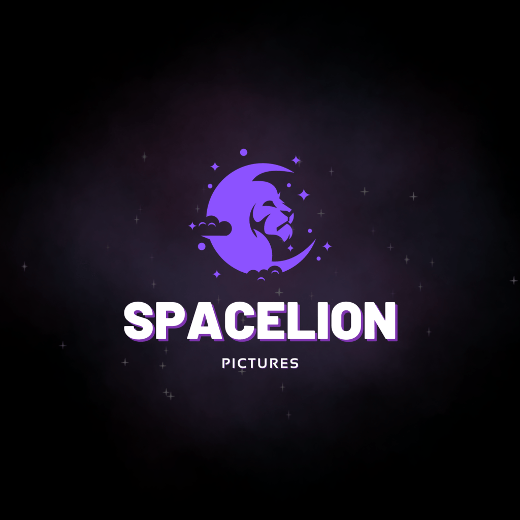 Black Minimalist Lion Moon Logo